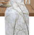 Marble Table Runner, Long 72 Inch Cotton Linen White Gray Gold Texture Scarves for Kitchen, Dining, Sofa, Home Decor