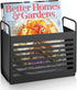 Magazine Rack, File Holder Organizer Bin for Magazines, Books, Newspapers, Tablets in Home Office, Black