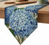 LooPoP 90 Inches Farmhouse Vintage Peacock Table Runner-Cotton Linen-Long Dresser Scarves, Farmhouse Table Runner