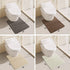 Light Grey Bathroom Toilet Rug, Chenille Non Slip Absorbent Bath Mat, Washable U Shape Contour Bath Rug 20*24"