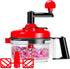 Cambom Manual Food Chopper, Vegetable Chopper Hand Food Processor with Clear Container 1200ml BPA Free