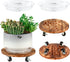 2 Pack Plant Caddy with Wheels Heavy Duty 12 Inch Wooden Plant