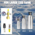 Soda Maker CO2 Tanks Adapter Hose with Big Pressure Gauge, Compatible with Fizzi Onetouch Jet Aqua Fizz Blue Cylinder