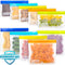 Reusable Food Storage Bags, 10 Pack Dishwasher Safe Freezer Bags, BPA Free Silicone, Leakproof for Travel