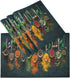 Cooking Herbs Spices Placemats Set of 4, Washable Non-Slip Heat Resistant Place Mats for Kitchen