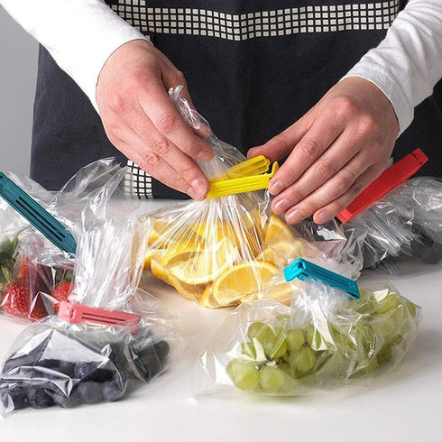 10Pcs 7Cm Plastic Sealing Clips - Bag Clamp for Food and Snack Bags, Portable Home Storage