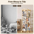 70+ COSYLAND Large Stuffed Animal Storage Organizer for Kids, Wooden Plush Toy Holder with Top Rope Clips, Elastic
