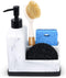 Dish Soap Dispenser with Sponge Holder,White Marble Look Liquid Hand and Dish