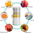 Electric Juicer Rechargeable, Portable Citrus Juicer Machine with USB and Cleaning Brush for Orange, Lemon, Citrus,
