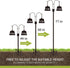 XDW-GIFTS Double Shepherds Hooks, 2-Pack Heavy Duty Garden Poles for Hanging Bird Feeders and Lanterns