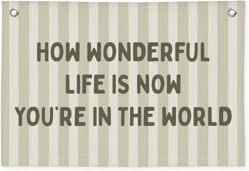 Wheatwin How Wonderful Life is Now Wall Art Decor, Sage Green Baby Room