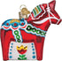 Old World Christmas Glass Blown Ornaments - Swedish Dala Horse for Christmas Tree