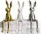 Jubiluxor 3-Piece Rabbit Decor Sculptures - Home, Office, Living Room, Bedroom - Accents,