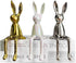 Jubiluxor 3-Piece Rabbit Decor Sculptures - Home, Office, Living Room, Bedroom - Accents,