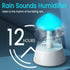 Diffuserlove Cloud Humidifier Rain Water Drip Diffuser Humidifier with Remote Waterfall Lamp Mushroom Humidifier Rain