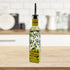 Hand Painted Glass Olive Branch Oil/Vinegar Cruet, 8 oz Dispenser with Stainless Steel Spout for Kitchen