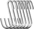 20 Pack Heavy Duty S Hooks Stainless Steel S Shaped Hooks for Kitchenware, Utensils, Clothes, Tools (Silver)