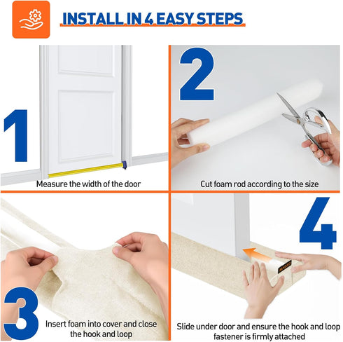 30 Inch 26'' 30'' 1.7", MAGZO Door Draft Stopper, Adjustable Under Door Gap Filler, Fits - Bottom Widths, Seals Gaps up
