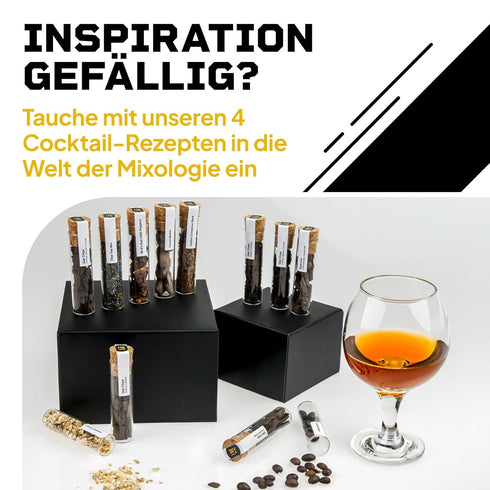 DIBYS 12 4 Set Mini Whiskey Flavoring Kit | Whisky Infusion Kit with Botanicals, Recipe Cards, Spice Guide & Wooden Box