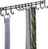 Closet Wall Mount Metal Accessory Organizer and Storage Center mDesign - 12 Hooks, 2 Pack, Matte Black for Ties, Belts,