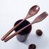 8 Pcs Reusable Wooden Utensils Set, Travel Cutlery with Case, Forks, Spoons, Chopsticks, Portable Lunch Silverware