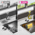 2 Linemoon Sponge Holder for Kitchen Sink Caddy with Suction Cups, Efficient Sponge Caddy for Kitchen Storage