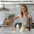 3 1 Set, Countertops Countertop, in Ceramic Sponge&Brush Holder and Soap Tray Leak-Proof Design to Keep Dry, Flexible