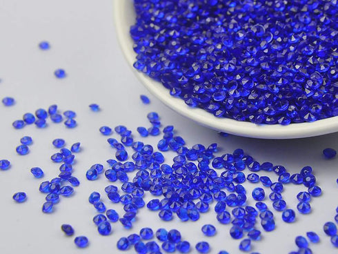 ZKC 4.5mm 10000PCS Blue Crystal Acrylic Diamond Vase Fillers for Wedding Centerpiece Table Scatter Decorations