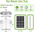 4 oz Mason Jars with Lids and Bands, 40 Pack Regular Mouth Glass Canning Jars for Jam, Honey, Wedding Favors