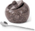 Radicaln Marble Salt Cellar with Lid 4" Inch Oceanic Salt Jar &