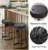 Set 2, 12-15 Inch FUANGUI Bar Stool Covers Round of Waterproof PU Seat Covers With Elastic Bands, Chair Covers Washable