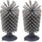 2PCS Glass Cleaning Brush with Suction Cup, Stable Kitchen Bottle and Wine Cup Cleaner, Gray