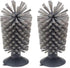 2PCS Glass Cleaning Brush with Suction Cup, Stable Kitchen Bottle and Wine Cup Cleaner, Gray