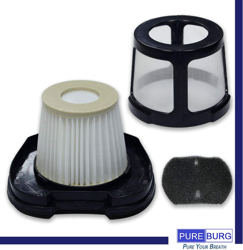 PUREBURG Replacement Filter, 3-Pack HEPA + Mesh Frame Filter Compatible with Bissell Pet Hair Eraser