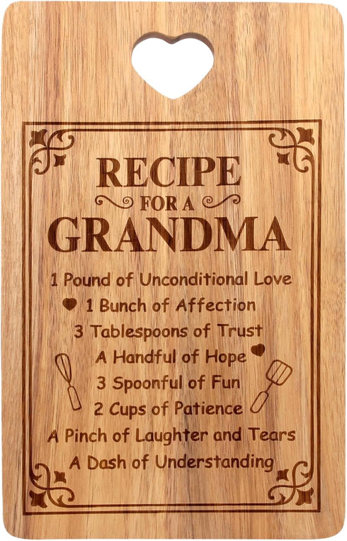 Wooden Cheese Charcuterie Boards - Thoughtful Gifts for Grandma, Unique Kitchen Present for Mother's Day, Christmas