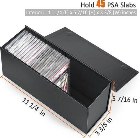 PSA Graded Card Storage Box - 1 Pack Toploader Holder Container for Graded Cards