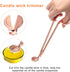 Luxiv 3 in 1 Candle Snuffer Set, 3P Candle Accessory Set with Wick Trimmer, Snuffer, Dipper, Gift Package, Rose Gold