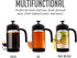OVENTE 34 Ounce French Press Coffee Maker, Heat Resistant Borosilicate Glass, Black FPB34B