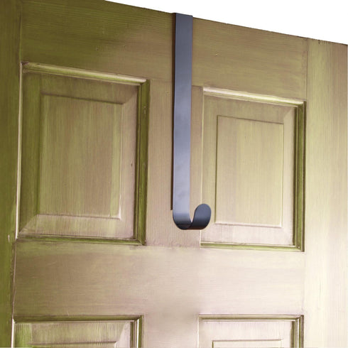 AnapoliZ Wreath Hooks Door Hanger for Bathroom, Coats, Towel Display, Premium Sturdy Metal, 2 Piece, Black