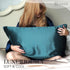100% Mulberry Silk Pillowcase, 22 Momme Pure Natural Silk, Both Sided with Zipper, Standard Size (Fog Blue, 20'' 26'')