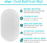 Vive Oval Bathtub Mat - Nonslip Shower Floor Pad - Non-Slip and Non-Skid for Bath Tub with Strong Rubber Suction Cup