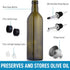 Zulay Kitchen 17oz Olive Oil Dispenser Bottle - Dark Brown Glass Container with Spout, Funnel & Pourer