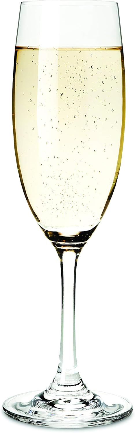 True Cuvée Crystal Champagne Flutes Set of 4, Stemmed Glasses for Sparkling Wine & Mimosas, 7oz