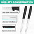 HAUSHOF Set of 8 Serrated Steak Knives, Premium Stainless Steel with Gift Box, Black Handle