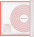 Extra Large Silicone Pastry Mat, Extra Thick Non-Stick Baking Mat for Dough Rolling, Red