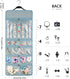 SMRITI Hanging Jewelry Organizer, Dual Zippered Pockets, Canvas Double Sided Rotating Hanger (Light Blue)
