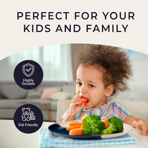 Melamine Side Plates Set of 4, Chip and Break-Resistant, Durable Salad Plates for Indoor and Outdoor, Dishwasher Safe