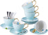 Jusalpha Fine China Tea Cup and Saucer Coffee Cup Set with Saucer