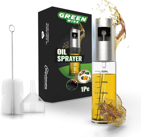 GREEN WISE Oil Sprayer for Olive & Vine Oil, Continuous Spray Bottle for Cooking, Salad Dressing