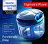 SIGNORAWARE Manual Food Processor - Easy Pull Hand String Vegetable Chopper, Portable Stainless Steel Cutter (24 oz)